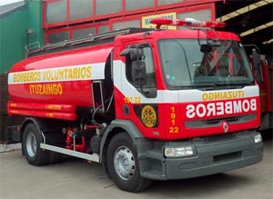 Bomberos Voluntarios de Ituzango incorpora nueva cisterna