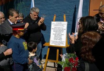 Homenaje a los bomberos fallecidos en Barracas