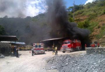 Incendio en mina de Portovelo