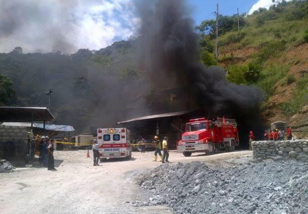 Incendio en mina de Portovelo