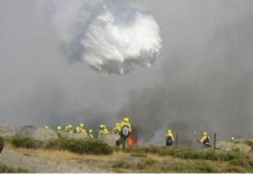 División de bomberos especializada en incendios forestales