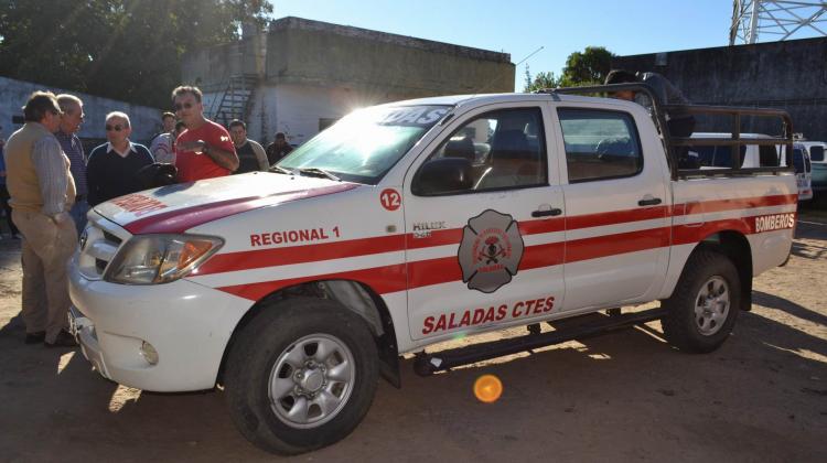 Bomberos Voluntarios de Saladas recibieron un nuevo móvil