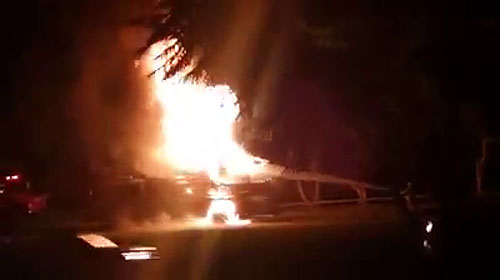 Se incendia camión escalera de Cuerpo de Bomberos de Ponce