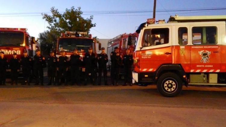 Se presentó la nueva autobomba y se inauguraron las obras en el Cuartel de Bomberos