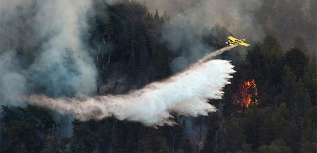 El fuego en Chubut está descontrolado