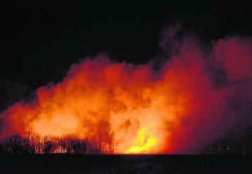 Alarma en Roca por gran incendio de pastizales