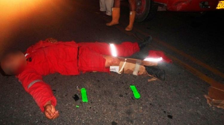 Bombero sufrió graves heridas al ser arrollado