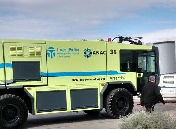 El aeropuerto de Trelew cuenta con una nueva autobomba