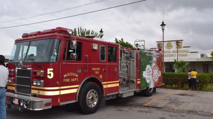 Donan camión de bomberos de Madero