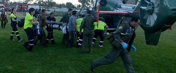 Bombero de Melipilla recibió una fuerte descarga eléctrica