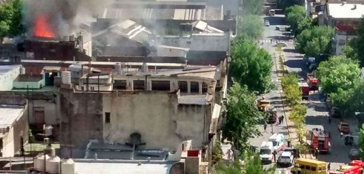 Incendio en un conventillo en el Barrio de La Boca