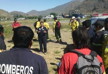 Brigadistas son instruidos para trabajar con el «helibalde»