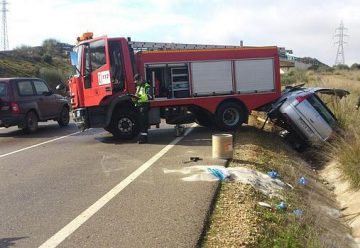 Los bomberos iban a sofocar un fuego cuando chocaron