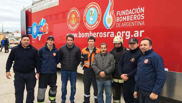El simulador móvil de los Bomberos de Argentina en Entre Rios