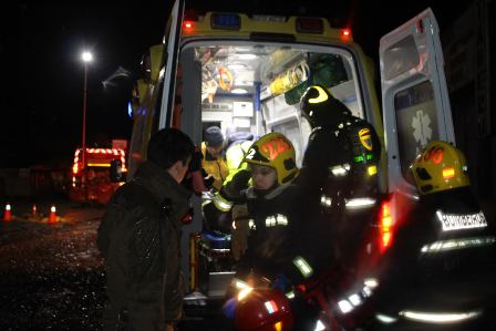 Con lesiones graves resultó bombero tras incendio