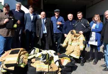 Bomberos recibió donaciones con equipamientos