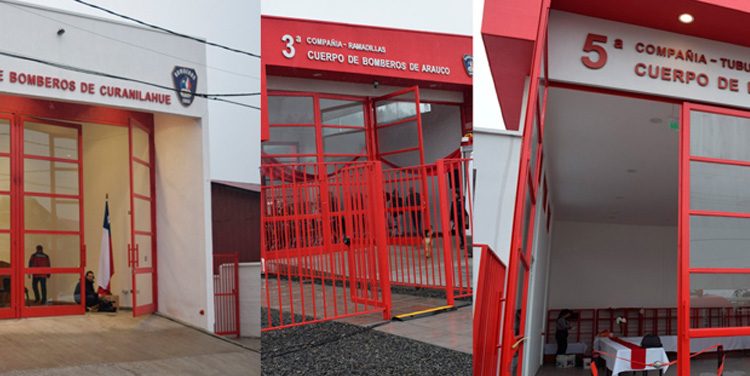 Curanilahue y Arauco cuentan con tres nuevos cuarteles