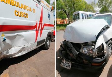 Taxista choca ambulancia de bomberos en pleno traslado