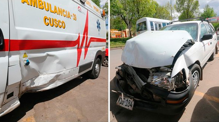 Taxista choca ambulancia de bomberos en pleno traslado