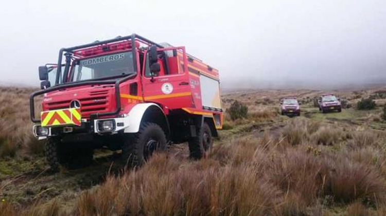 Nuevo vehículo de bomberos de Quito para incendios forestales