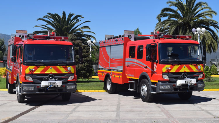 Bomberos de Chile entregó siete carros para la Región de O’Higgins