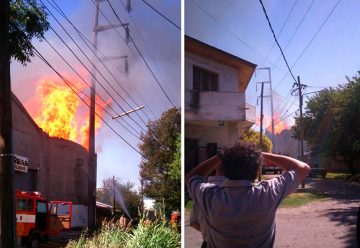 Gran Incendio en una maderera de Ituzaingó