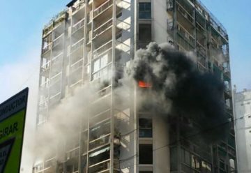 Incendio en edificio de Balvanera en la ciudad de Buenos Aires