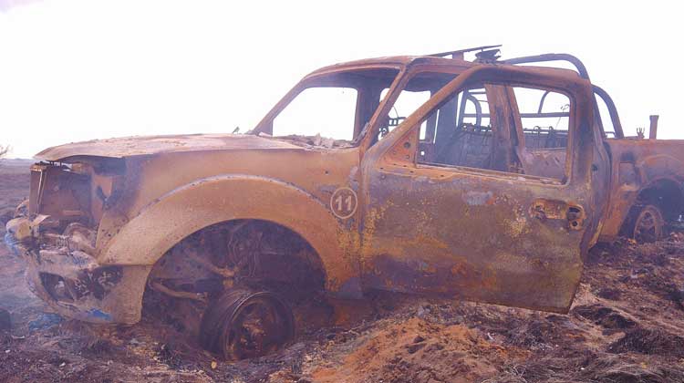 Bomberos fueron encerrados por el fuego