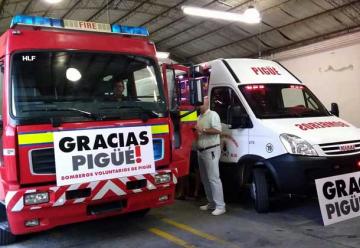 Los bomberos de Pigüé presentaron una nueva autobomba