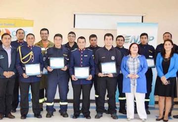 Bomberos de Hualpén y Talcahuano reciben capacitación