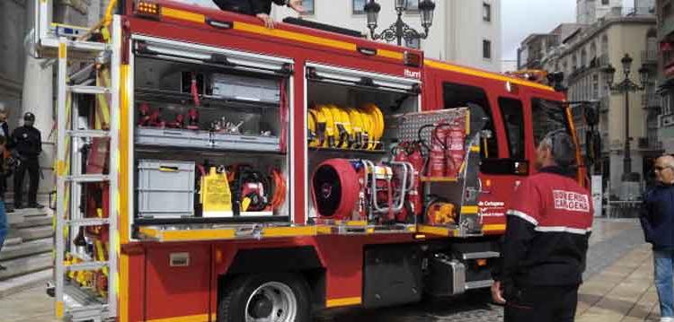 Nuevo camión de bomberos para el centro de Cartagena