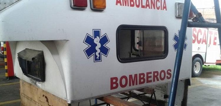 Comerciantes repararon ambulancia del Cuerpo de Bomberos