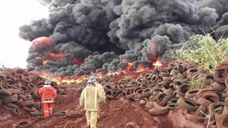 Incendio de gran magnitud en vertedero municipal