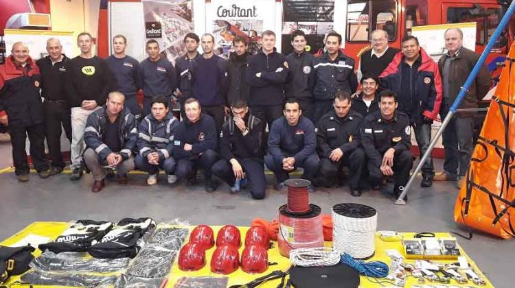 Bomberos presentó equipamiento didáctico para Rescate con Cuerdas