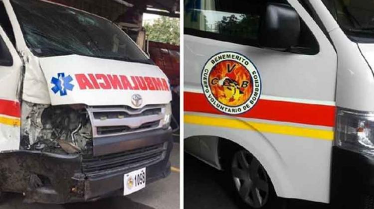 Reparan ambulancia que chocó por atender emergencia falsa