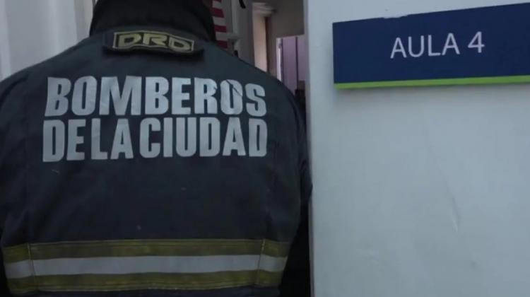 Un simulacro de incendio se volvió real y los bomberos apagaron el fuego