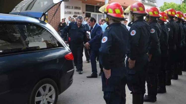 Despidieron los restos del Jefe de Bomberos de Mercedes