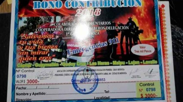Falsos Bomberos vendían «bonos» en Godoy Cruz
