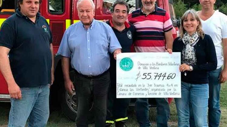 Importante donación a Bomberos de Villa Ventana