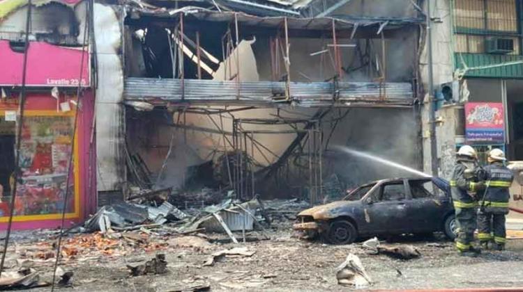 Incendio en un local de cotillón en el barrio de Once