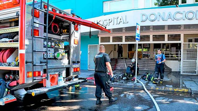 Evacuaron el Hospital Santojanni por un principio de incendio