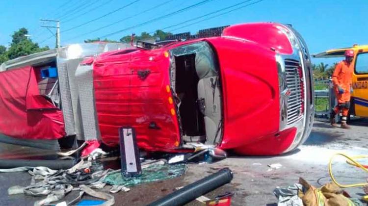 Seis bomberos resultan heridos mientras realizaban simulacro