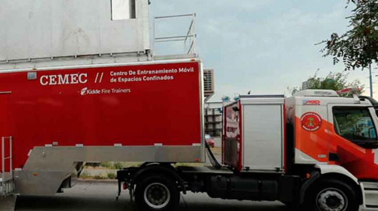 Llega a Laprida el Centro de Entrenamiento para bomberos