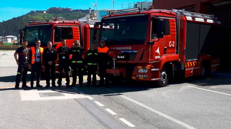 Dos nuevos camiones de bomberos para el Helipuerto de Ceuta