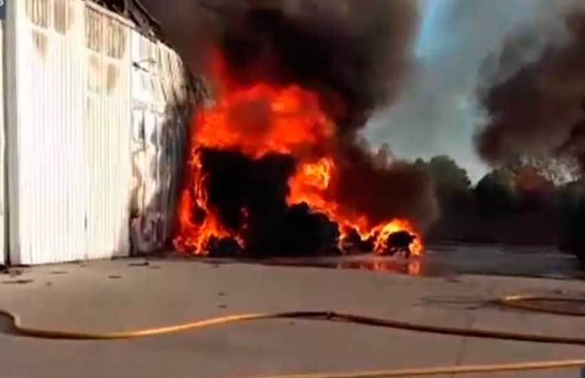 Se incendió una papelera en Esteban Echeverría
