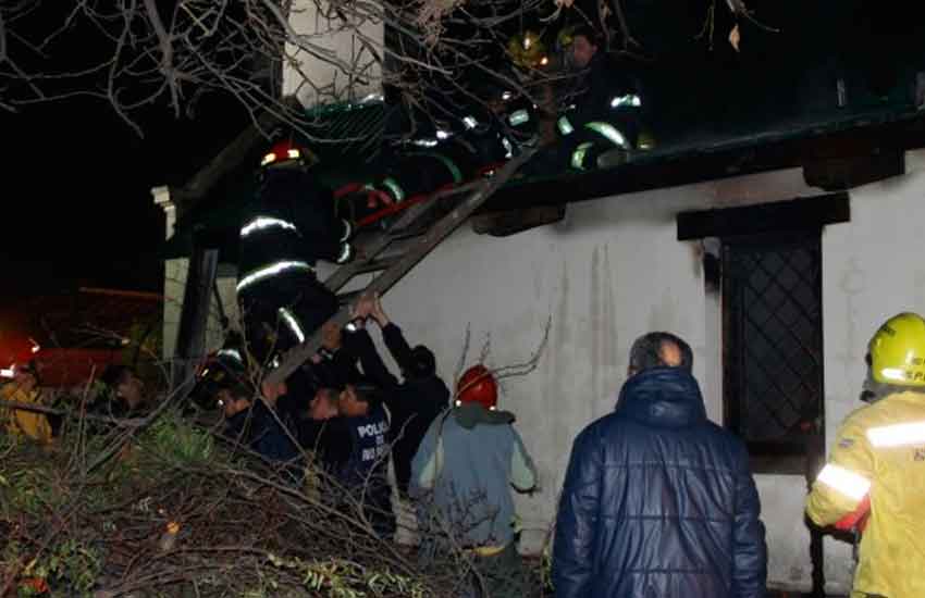 bombero resultó herido