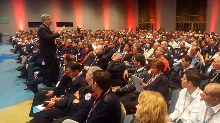 Buenos Aires.- En la ciudad de Mar del Plata, donde se lleva adelante las "Jornadas de salud y seguridad del bombero".