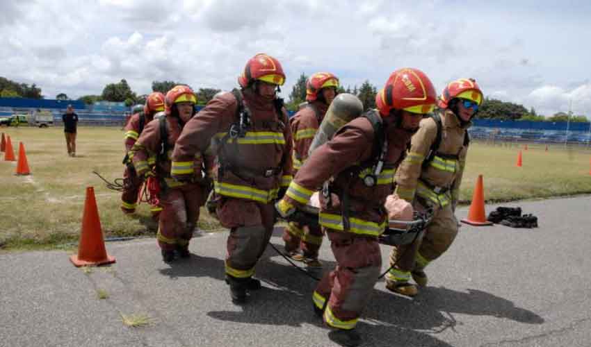 Olimpiadas de bomberos 2018 en Guatemala