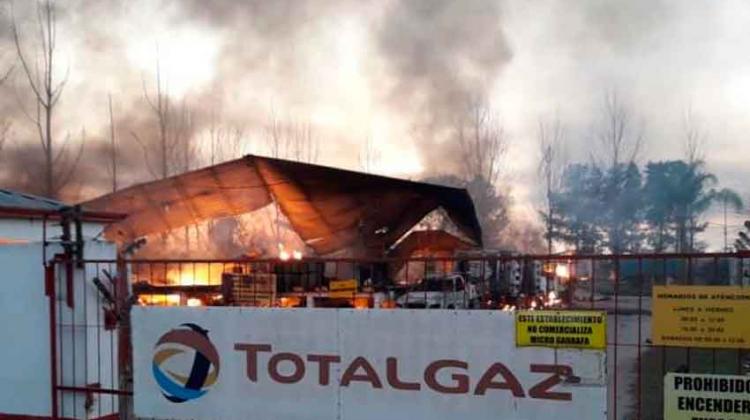 Se incendió un depósito de gas en Concepción Se incendió un depósito de gas en Concepción
