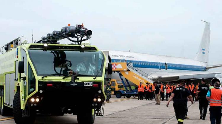 Simulacro de accidente aéreo en el Aeropuerto El Palomar